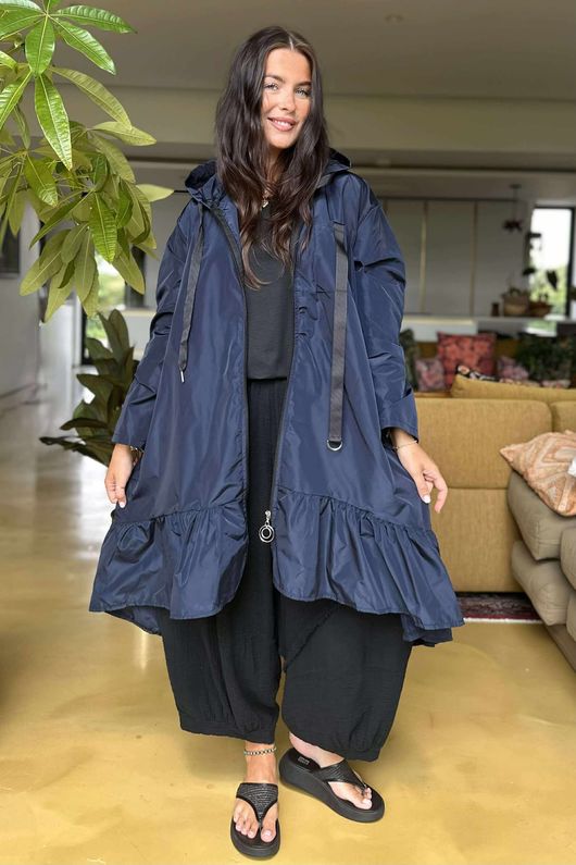 Stroll Frill Mac Navy